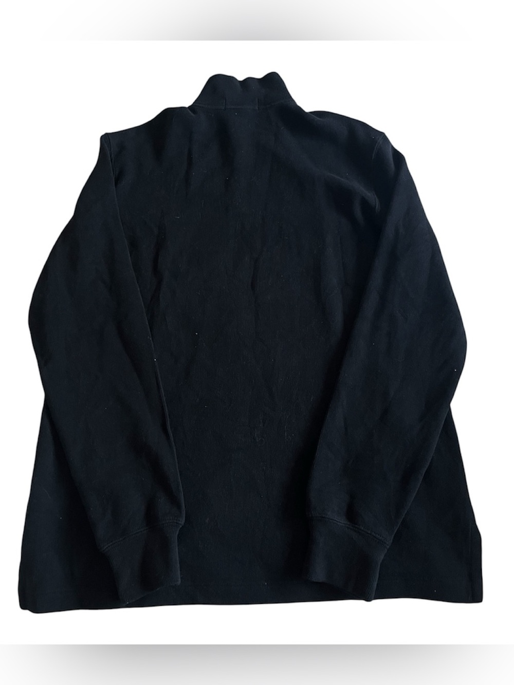 NWT Polo Ralph Lauren Sweater Mens Medium Black Cotton Knit Golf Quarter Zip - Picture 2 of 7